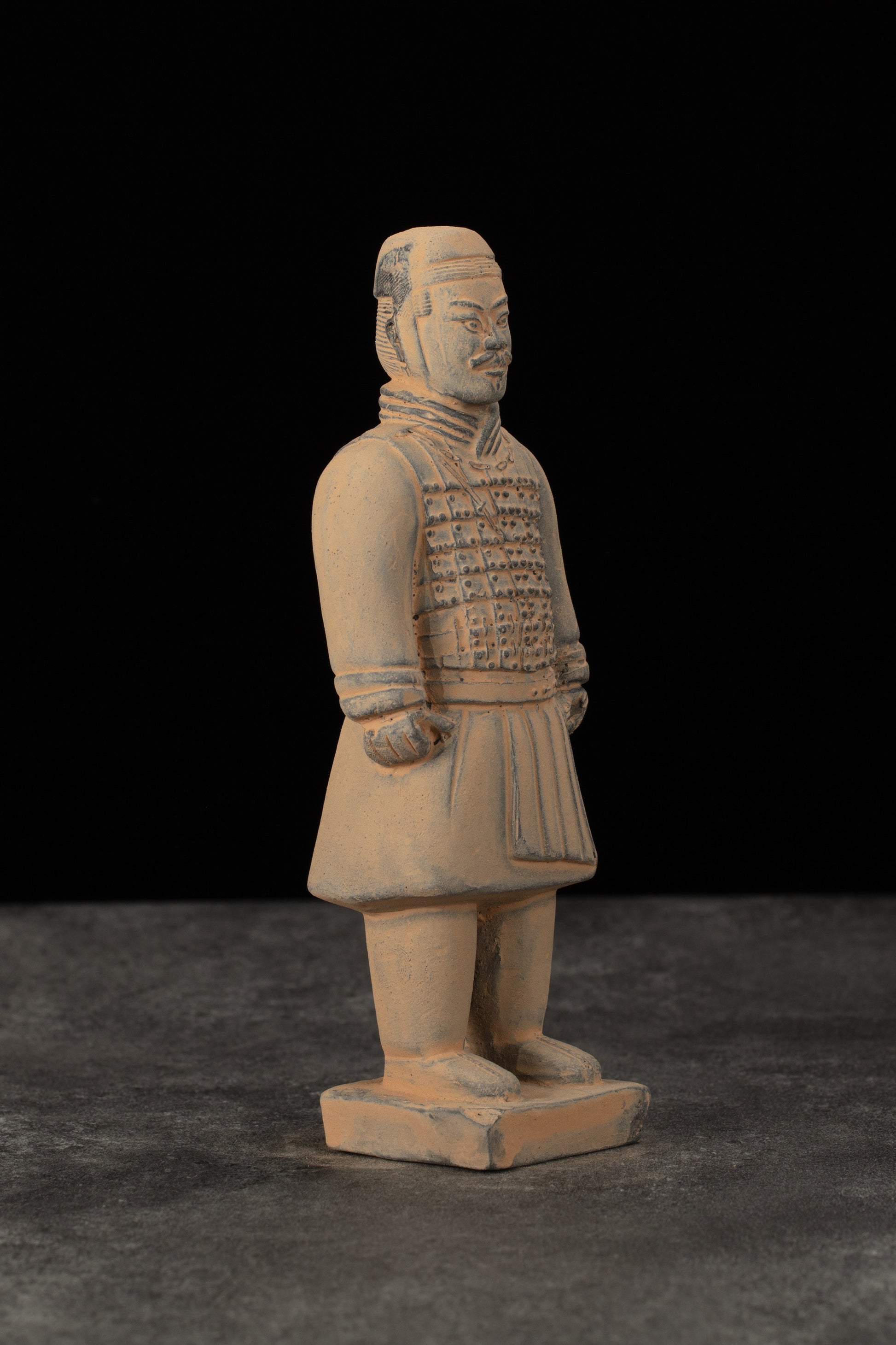 15CM Cavalryman - CLAYARMY-Artistic angle capturing the 15CM Cavalryman's side profile, emphasizing the elegant design of the knee-length jacket and leather boots.