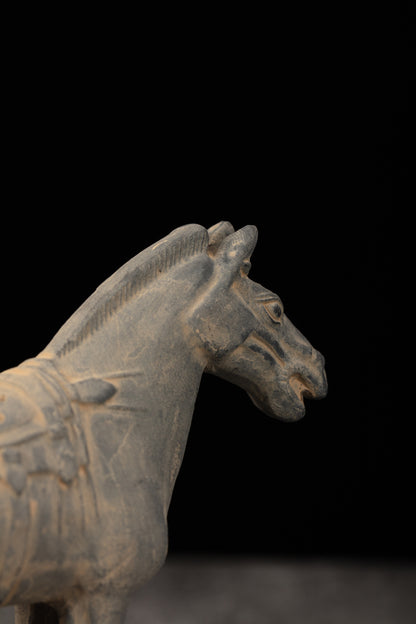15CM Horse - CLAYARMY -Side view showcasing the lifelike features and craftsmanship of our 15CM Clayarmy Terracotta Horse.