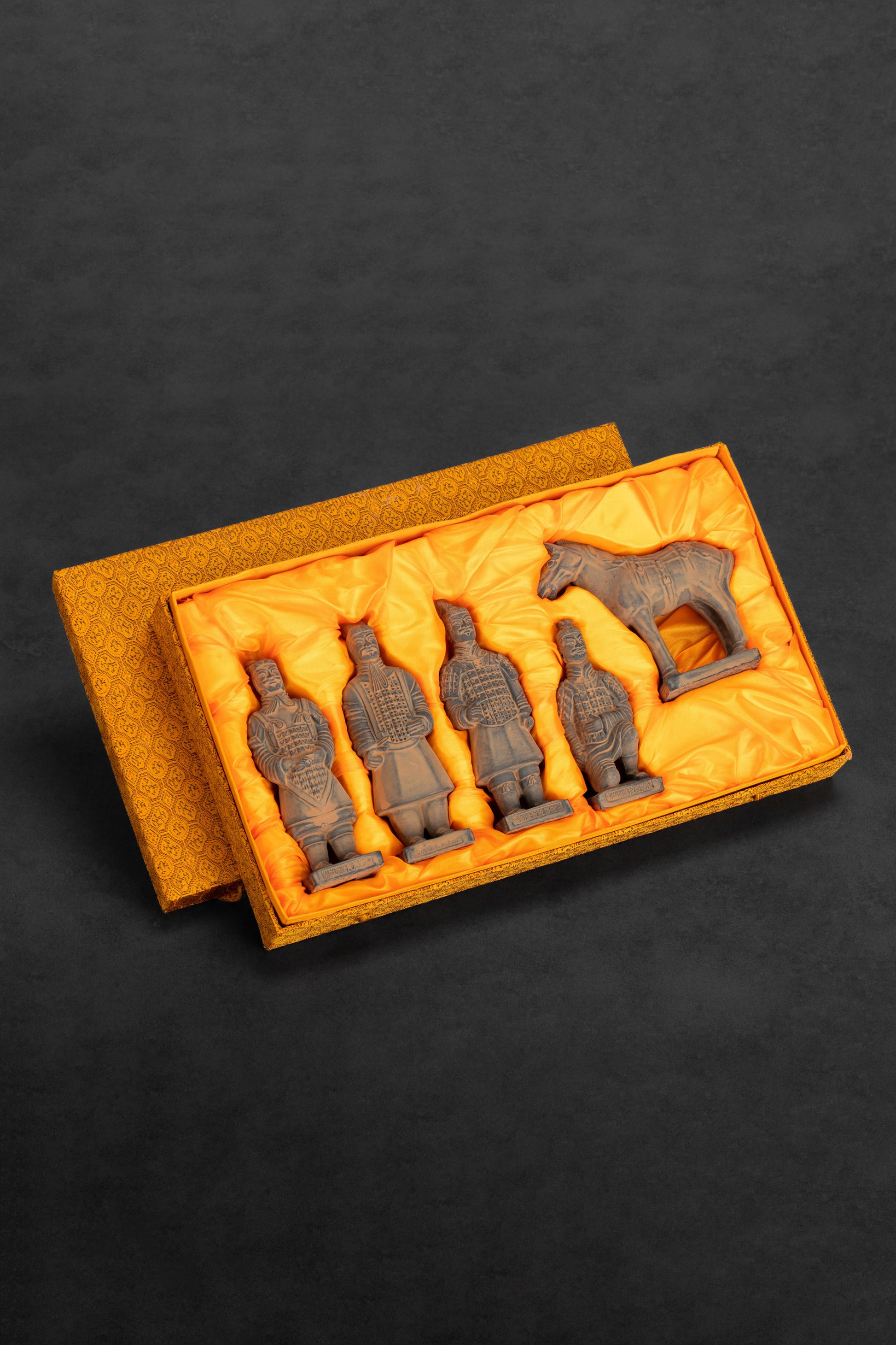 Detailed view of Clayarmy's 15CM Terracotta Five-Piece Set, showcasing intricate details and historical accuracy.