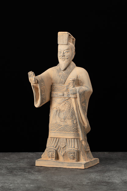 35CM Emperor - CLAYARMY -Majestic overview of Clayarmy's 35CM Emperor Qin Terracotta Warrior, highlighting its historical significance.