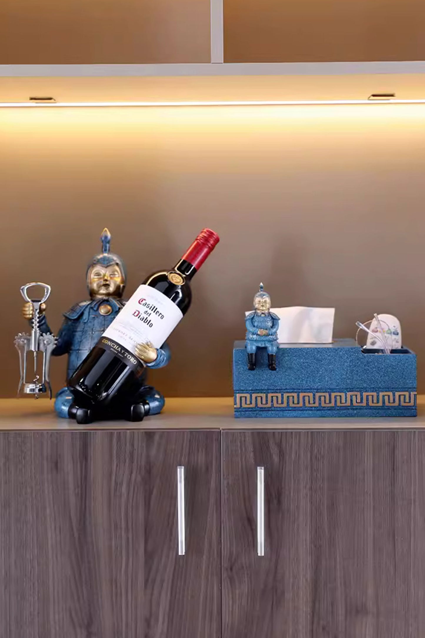 Terracotta Wine and Champagne Display(Free Corkscrew Included)