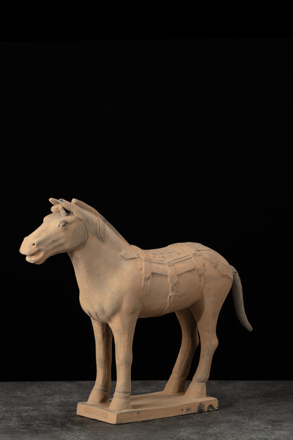45CM Horse - CLAYARMY -Side view capturing the majestic posture and lifelike proportions of our 45CM Clayarmy Terracotta Horse.