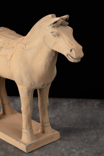 45CM Horse - CLAYARMY -Side view emphasizing the grandeur and proportions of our 45CM Clayarmy Terracotta Horse.