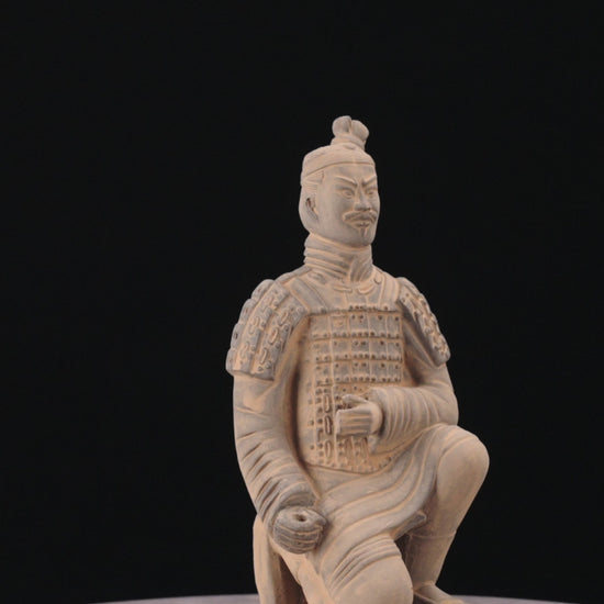 360-Degree View: Explore the 25CM Kneeling Archer figurine from every angle, showcasing its unique pose, detailed features, and hand-painted artistry.